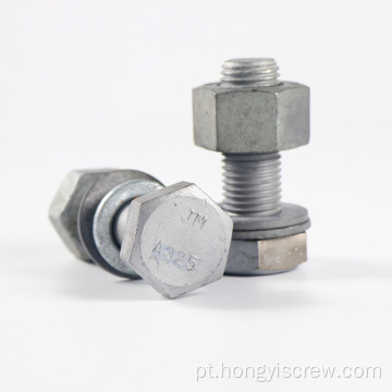 Hot Dip galvanized Hexagon Head Bolt Aço inoxidável